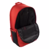 Mochila Jordan Jam HBR roja abierta con compartimentos interiores