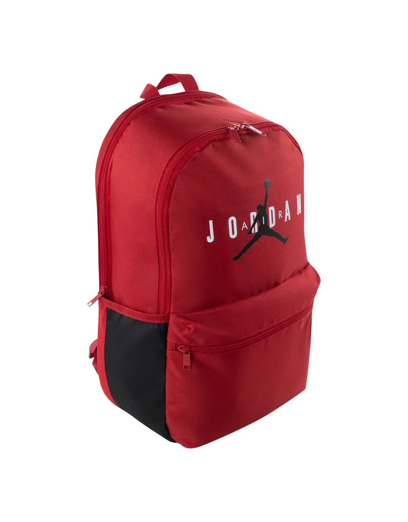 Mochila Jordan Jam HBR roja vista lateral con bolsillos
