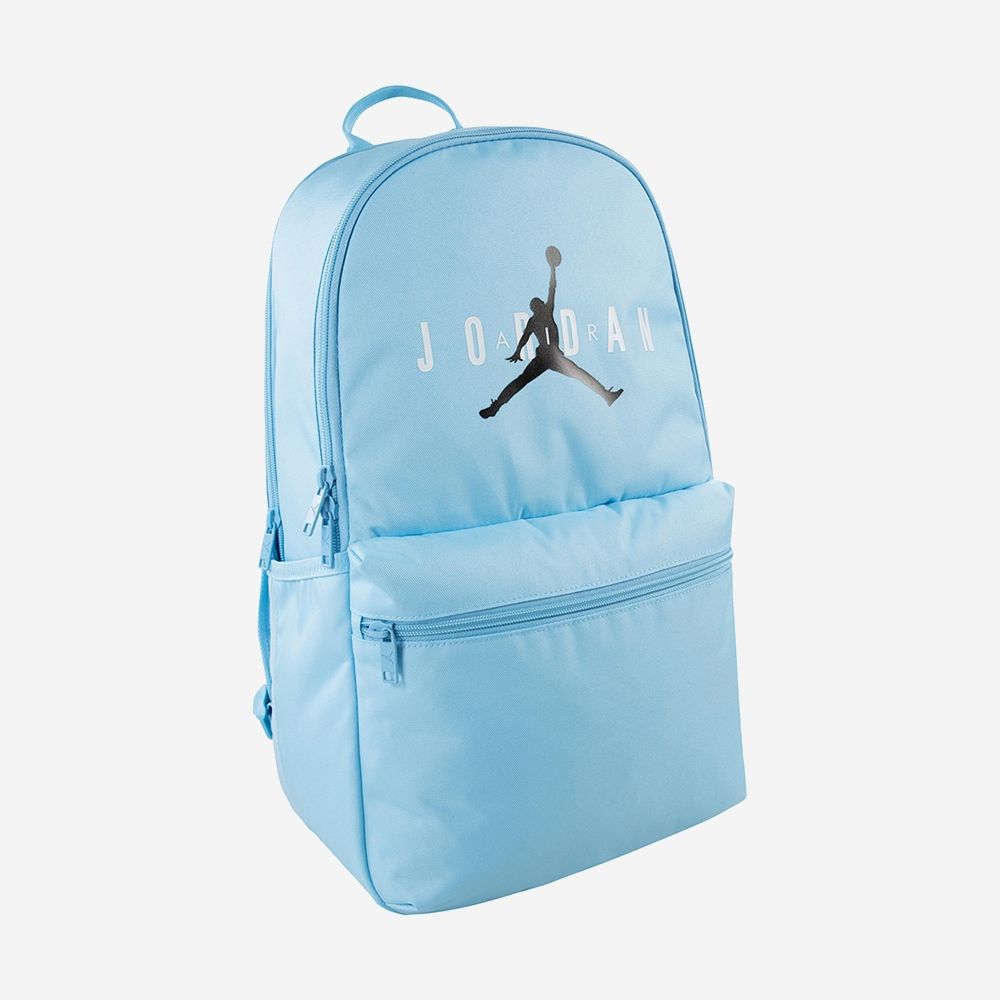 Mochila Jordan unisex azul celeste vista frontal lateral