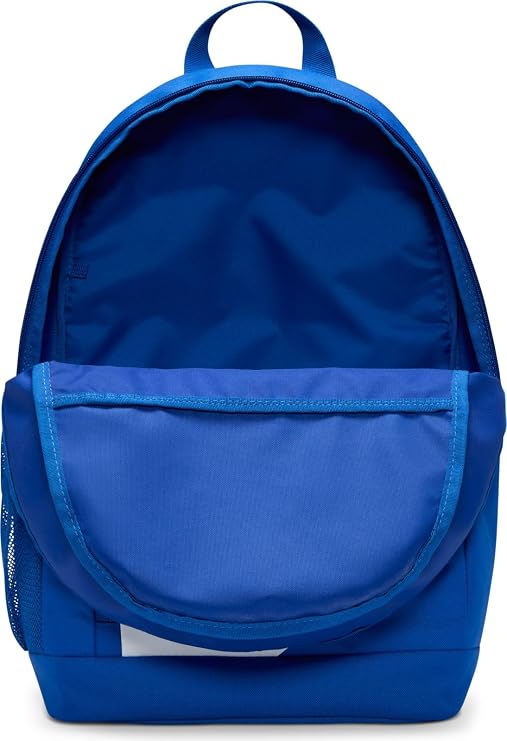 Compartimento principal abierto de mochila Nike Elemental 20L azul