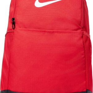 Mochila Nike Brasilia 9.5 24L roja DH7709-657 vista frontal