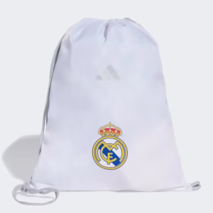 Mochila saco adidas Real Madrid JX3188 blanca con escudo