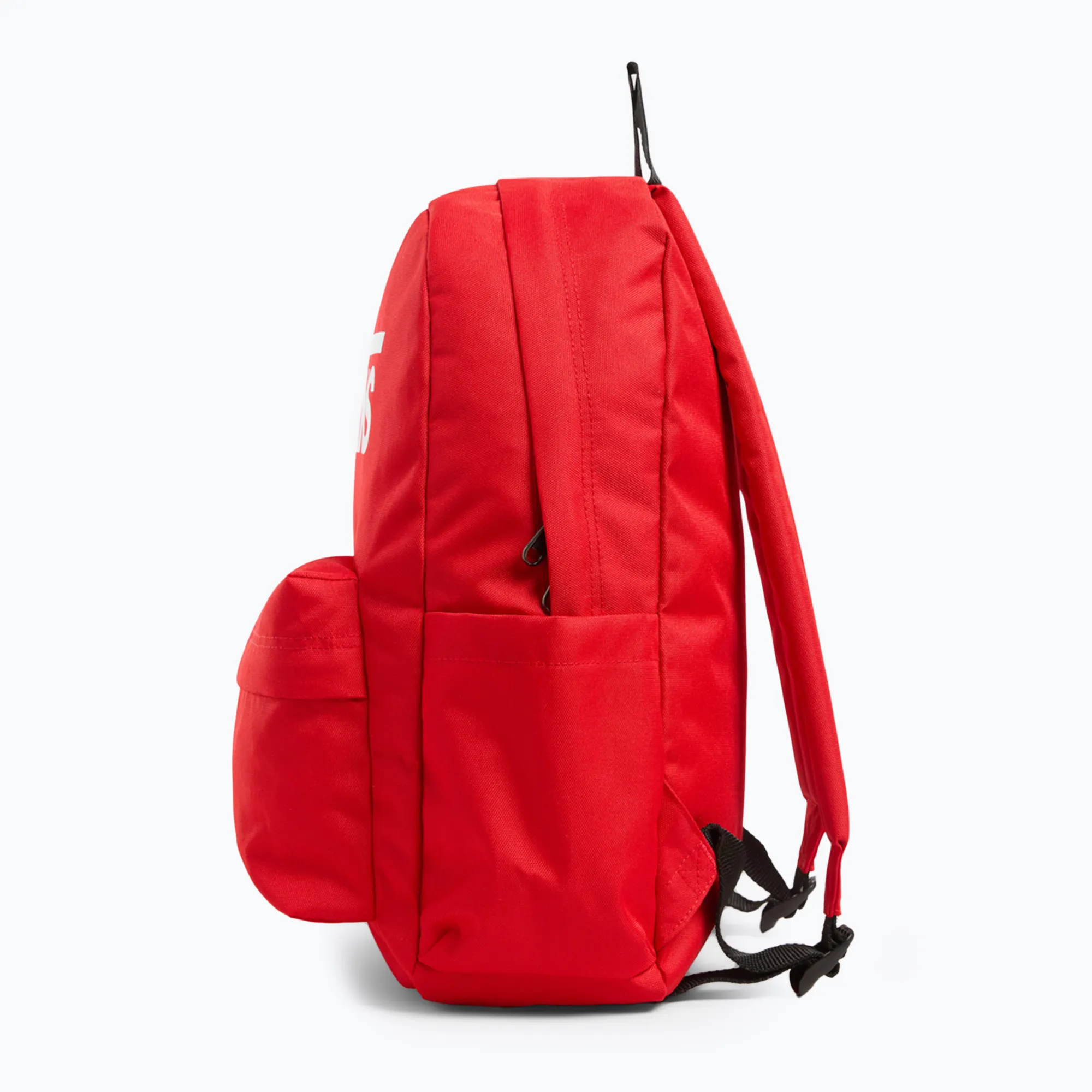 Vista lateral mochila Vans Old Skool Print roja 22 litros