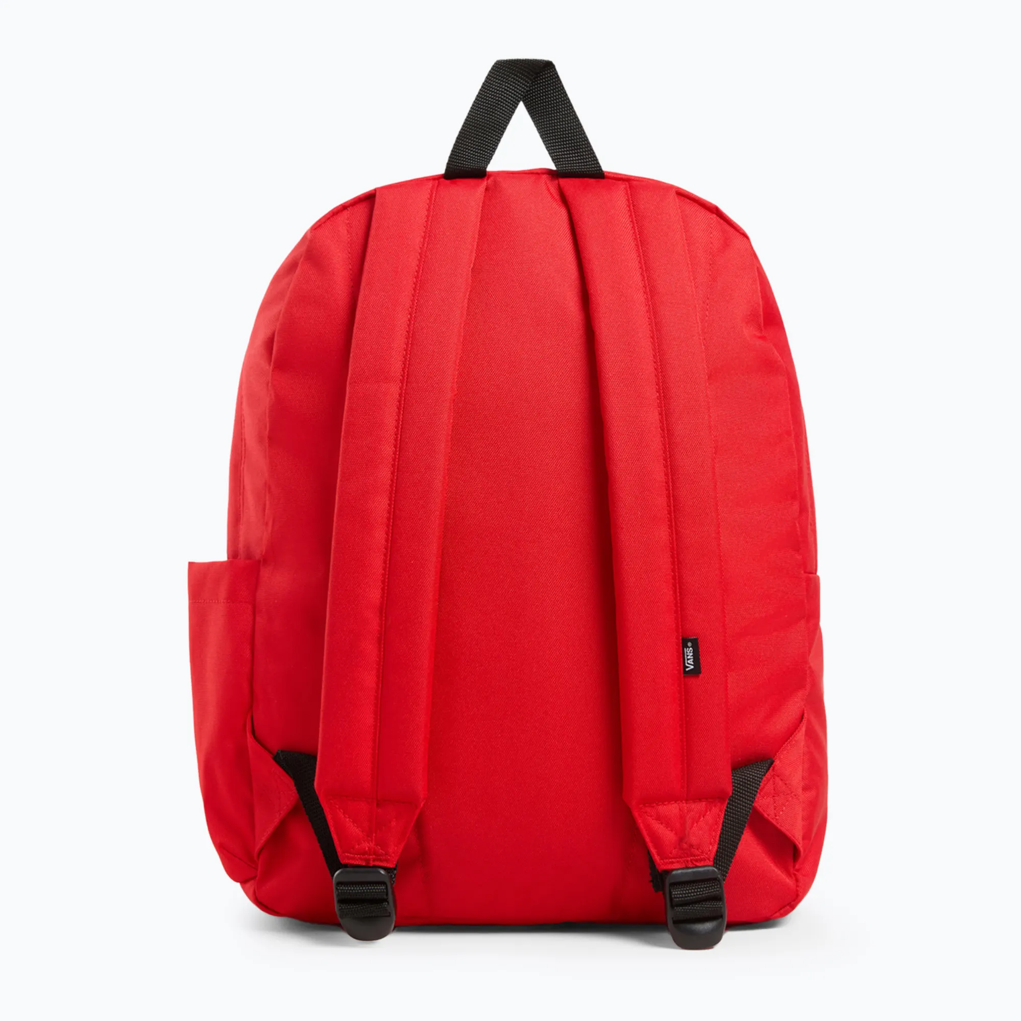 Parte trasera mochila Vans roja con correas acolchadas ajustables