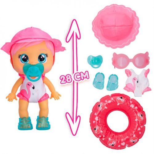 Muñeca Fancy Bebés Llorones con flotador y gafas de sol