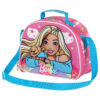 Portamerienda Barbie Rainbow 3D rosa con bandolera ajustable para niña