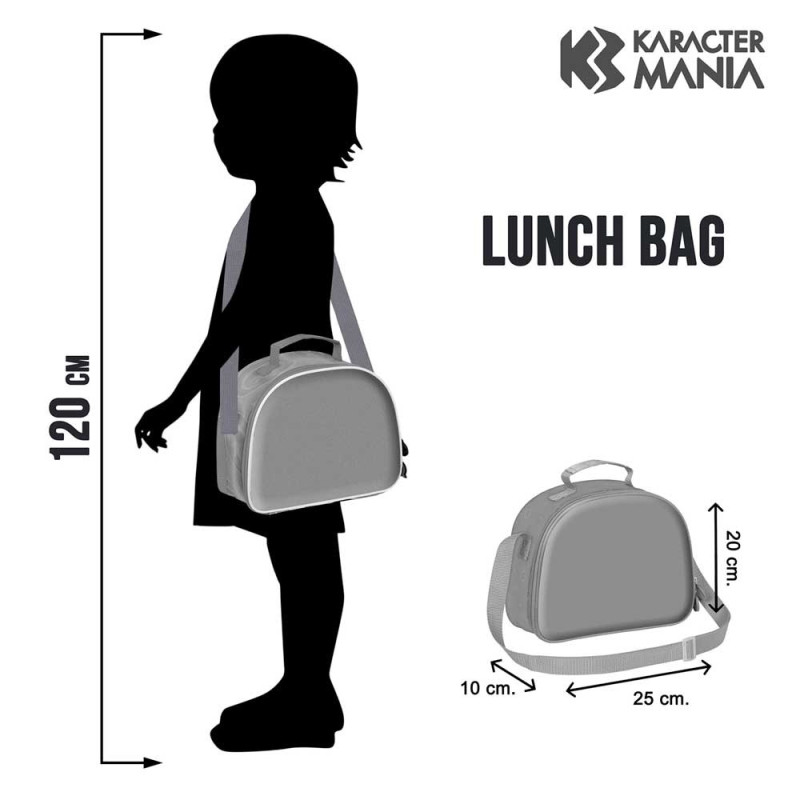 Medidas portamerienda Barbie Rainbow 25 x 20 x 10 cm aproximadamente