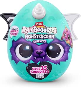 ZURU Rainbocorns Monstercorn huevo sorpresa con peluche y más de 35 sorpresas