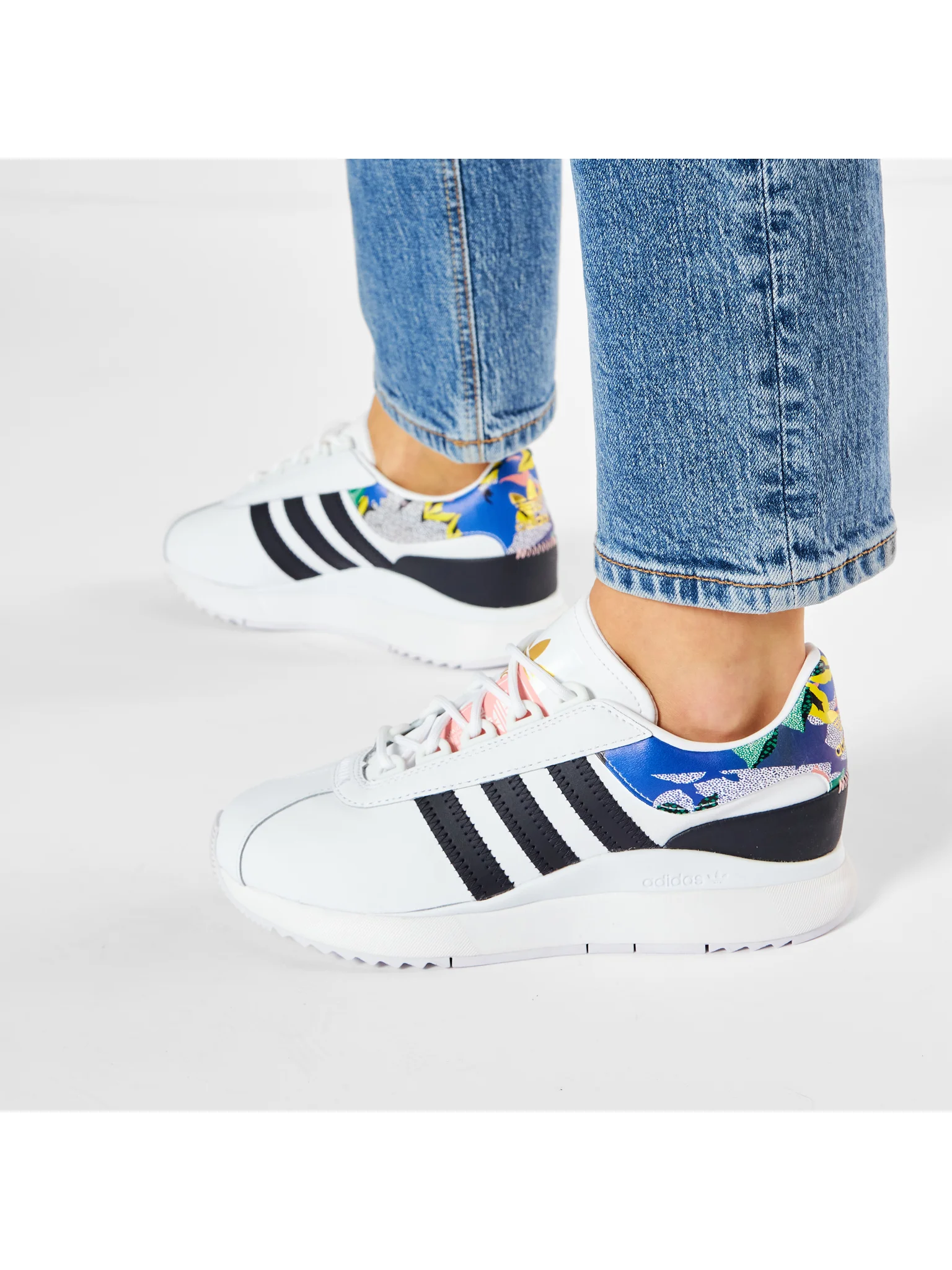 ADIDAS - Adidas SL Andridge W FX8105 Mujer Blanco Floral Talla 37 1/3 - Imagen 8