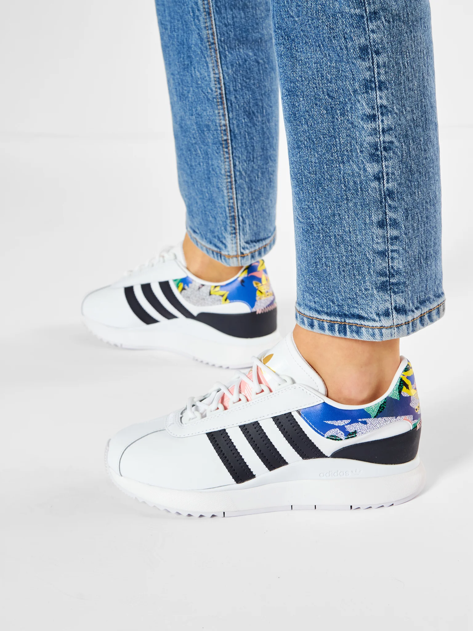 ADIDAS - Adidas SL Andridge W FX8105 Mujer Blanco Floral Talla 37 1/3 - Imagen 9