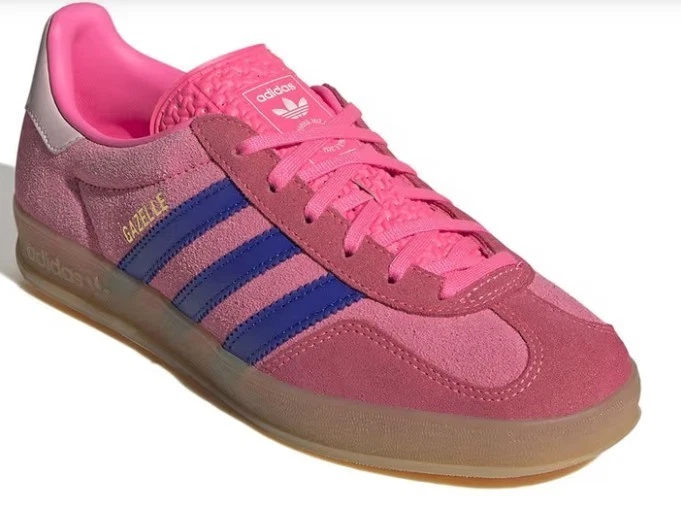 adidas Gazelle Indoor rosa mujer vista superior con cordones