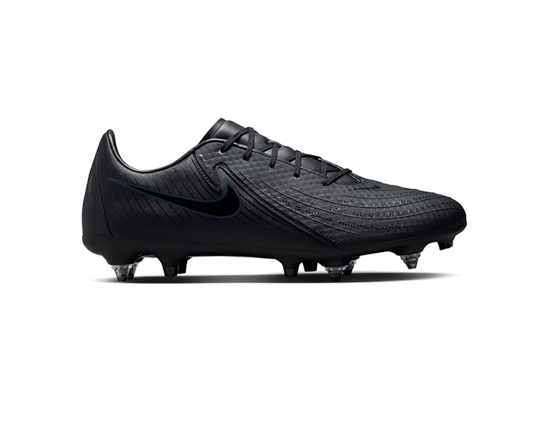 Botas de fútbol Nike Phantom GX II Academy SG-Pro AC negras talla 44,5, referencia FJ2549-002, vista lateral.