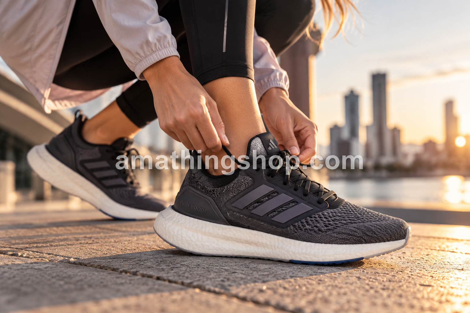 Zapatillas adidas Pureboost 23 mujer IF1541 negras con BOOST para running