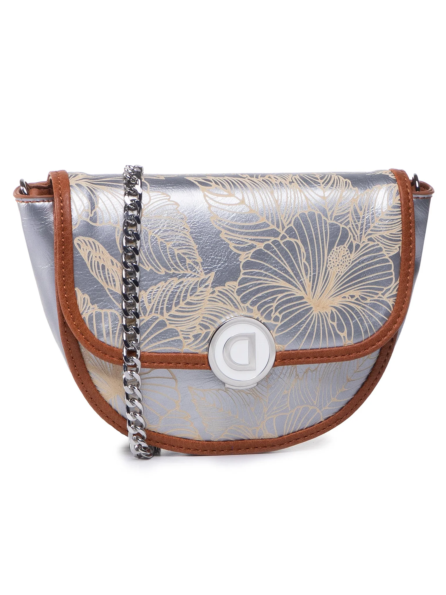 DESIGUAL – Riñonera Bandolera Akela Plata Floral 20SAXPB0 Mujer - Imagen 11